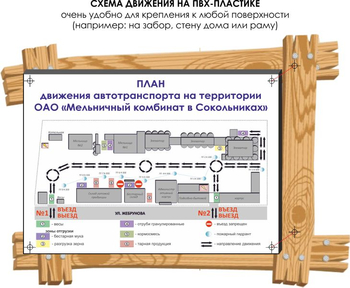Схема движения (тип c, 1х1 метр, пластик) - Охрана труда на строительных площадках - Схемы движения - Магазин охраны труда ohranatruda-shop.ru
