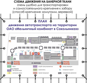 Схема движения (тип c, 1х1 метр, банер) - Охрана труда на строительных площадках - Схемы движения - Магазин охраны труда ohranatruda-shop.ru